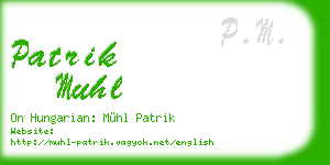 patrik muhl business card